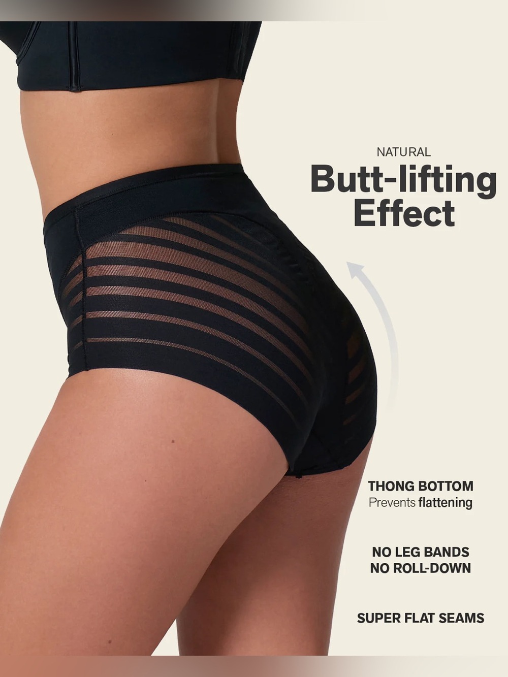 LEONISA Undetectable Classic Black Shaping Shapewear Compression Panties NWOT